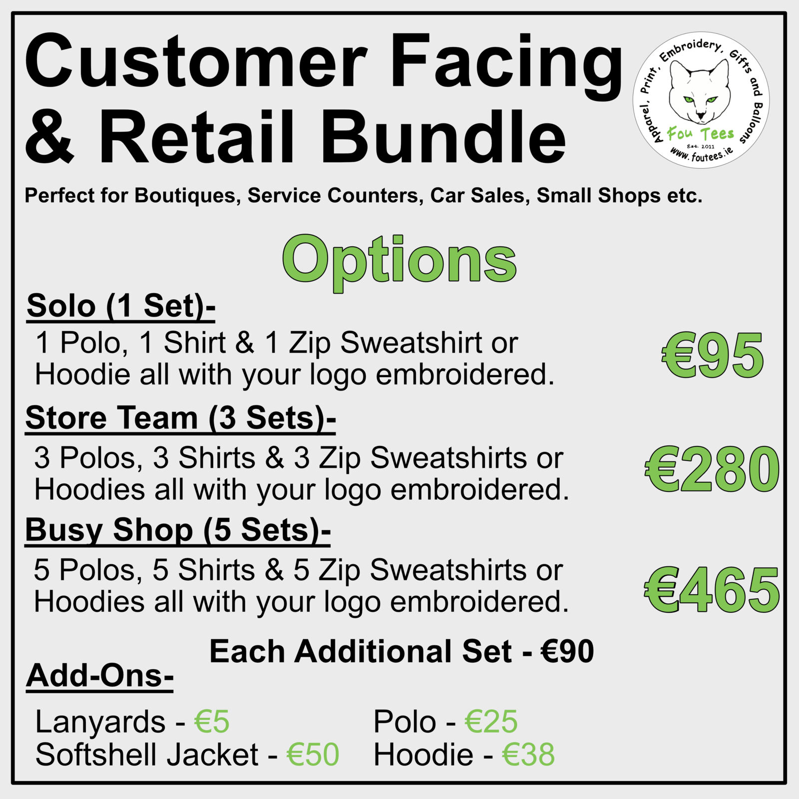 Customer Facing & Retail Bundle Options