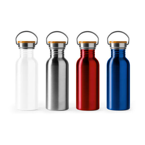 Stainless Steel and Bamboo 620ml Bottle Thumbnail