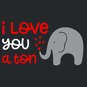 I love you a ton  - Softstyle™ long sleeve t-shirt Design