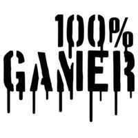 100% Gamer - Horizontal Wall Sticker Design