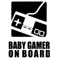 Baby Gamer On Board - Car Bumper Sticker Design