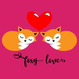 Foxy Loves - Softstyle™ women's ringspun t-shirt Design