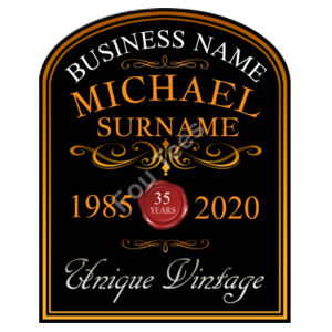 Customisable Commemorative  - Sticker Whiskey Bottle Label Design