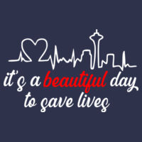 It's a beautiful day to save lives - Softstyle™ women's ringspun t-shirt Design