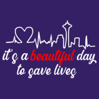 It's a beautiful day to save lives - Softstyle™ adult ringspun t-shirt Design