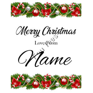 Customisable - Merry Christmas  - Sticker Bottle Label Design
