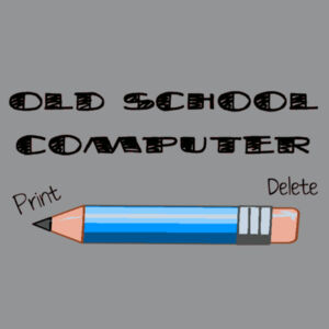 Old School Computer - Softstyle™ adult ringspun t-shirt Design