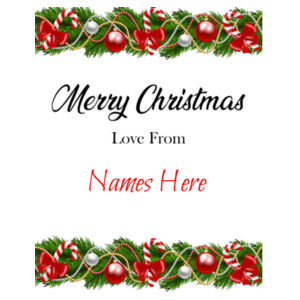 Merry Christmas From - Wine Bottle Sticker Design