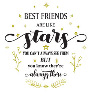 Best Friends Are Like Stars - Satin Feel Cushion Design