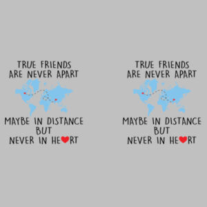 True Friends Are Never Apart - Glitter Mug Design