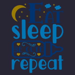 Eat Sleep Be Cute Repeat - Striped pyjamas Design