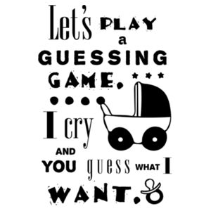 Baby Guessing Game - Essential short-sleeved baseball bodysuit Design