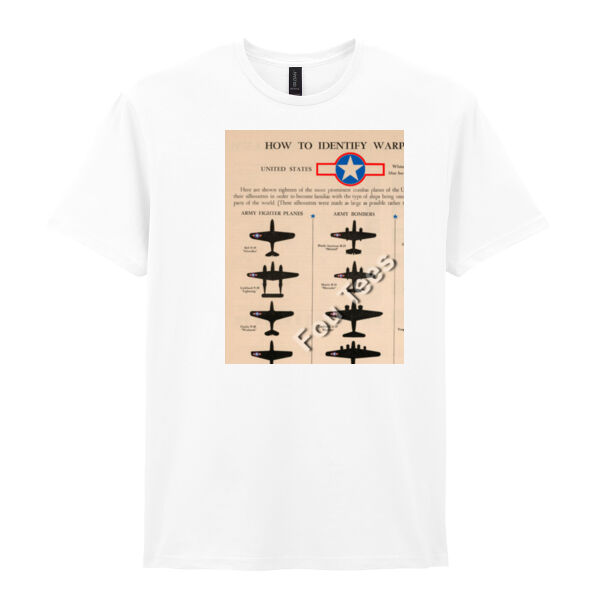Identifying Warplanes United States - Softstyle™ adult ringspun t-shirt Thumbnail