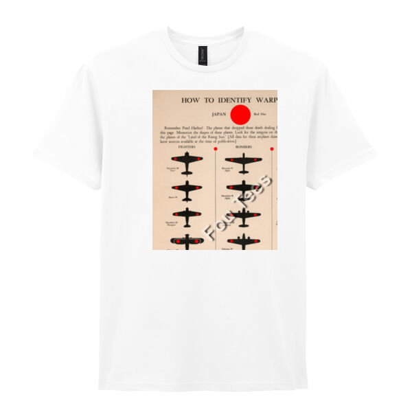 Identifying Warplanes Japan - Softstyle™ adult ringspun t-shirt Thumbnail