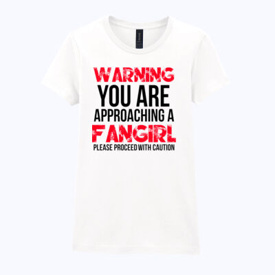 Warning Fangirl - Softstyle™ women's ringspun t-shirt Thumbnail