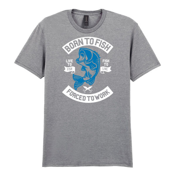 Born to Fish - Softstyle™ adult ringspun t-shirt Thumbnail