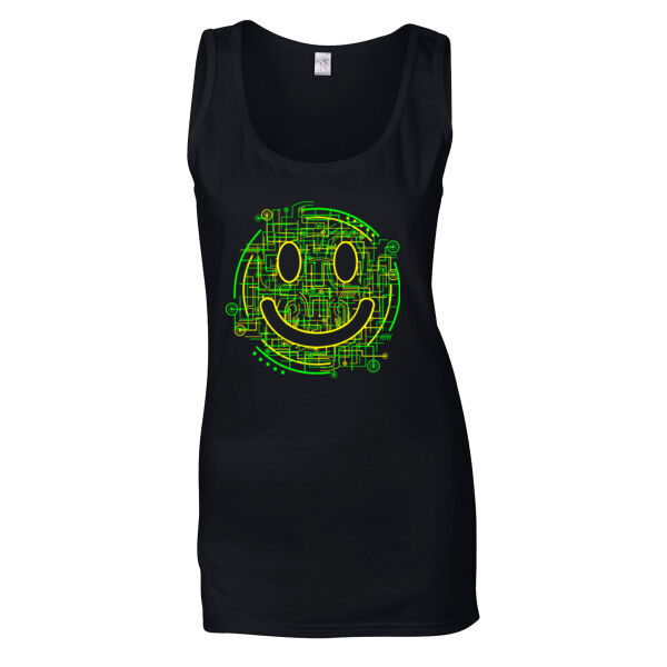 Electric Smiley  - Softstyle™ women's tank top Thumbnail