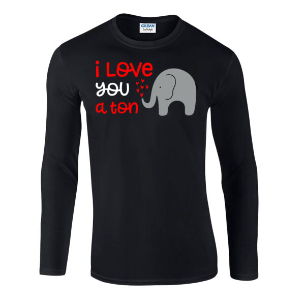 I love you a ton  - Softstyle™ long sleeve t-shirt Thumbnail