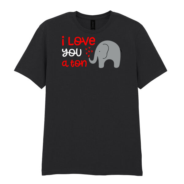 I love you a ton  - Softstyle™ adult ringspun t-shirt Thumbnail