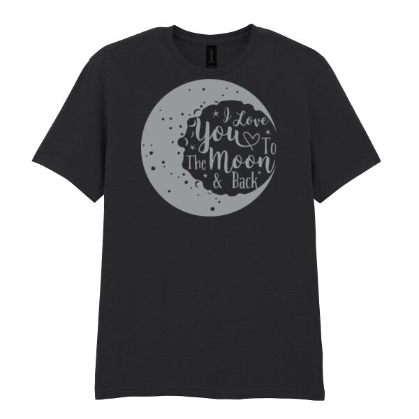 Love you to the moon and back  - Softstyle™ adult ringspun t-shirt Thumbnail