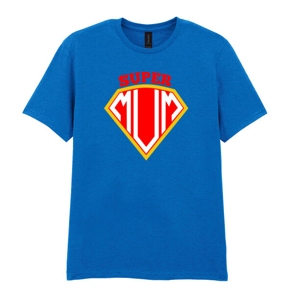 Super Mum - Softstyle™ adult ringspun t-shirt Thumbnail