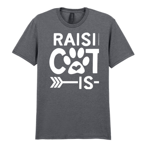Raising Cats Is Exhausting - Softstyle™ adult ringspun t-shirt Thumbnail