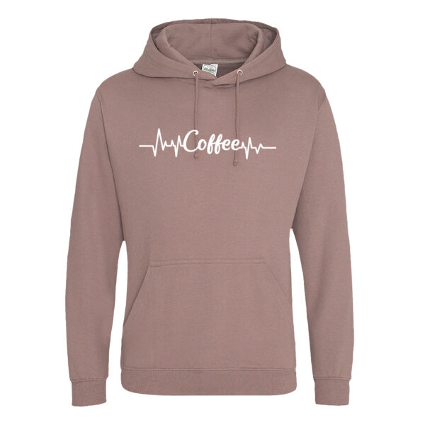 Coffee Heartbeat - College hoodie Thumbnail