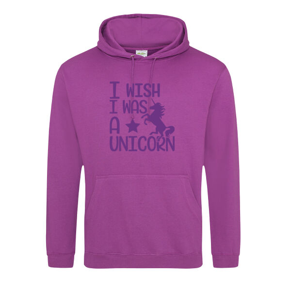 I wish I was a unicorn - College Hoodie Thumbnail