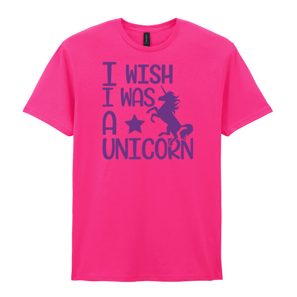 I wish I was a unicorn - Softstyle™ adult ringspun t-shirt Thumbnail