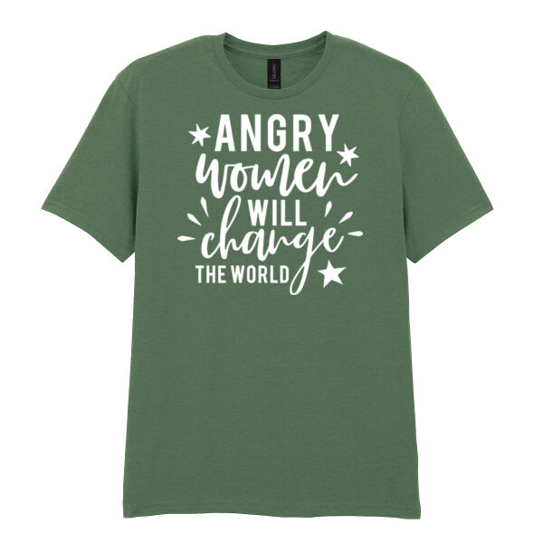 Angry Women  - Softstyle™ adult ringspun t-shirt Thumbnail