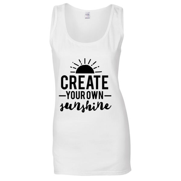 Create Your Own Sunshine  - Softstyle™ women's tank top Thumbnail