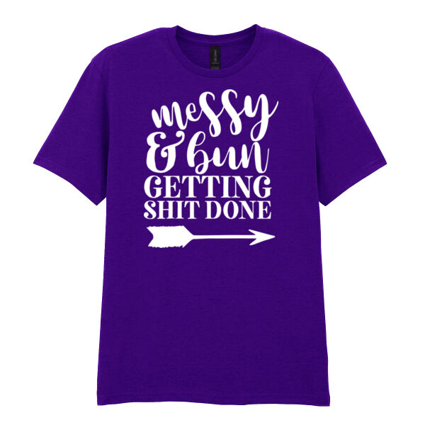 Messy Bun - Softstyle™ adult ringspun t-shirt - Softstyle™ adult ringspun t-shirt Thumbnail