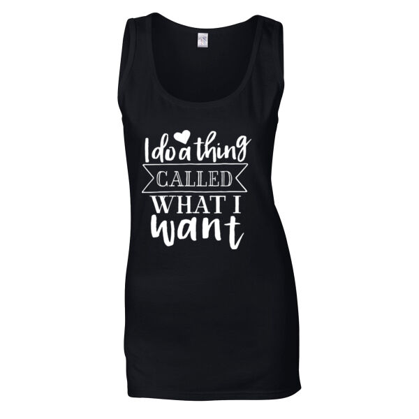 I Do What I Want - Softstyle™ women's tank top Thumbnail