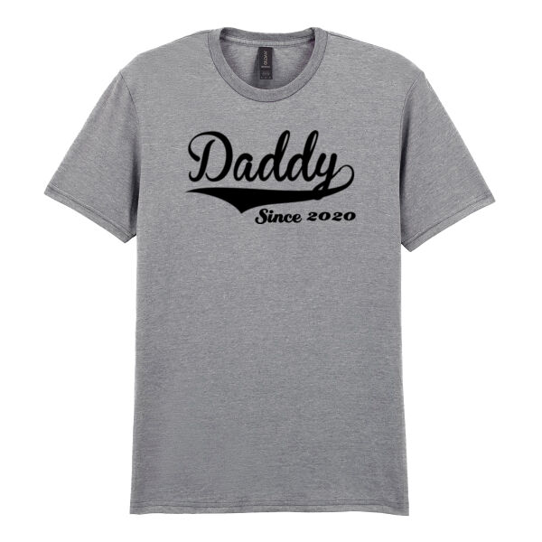 Daddy Since (Customisable) - Softstyle™ adult ringspun t-shirt Thumbnail