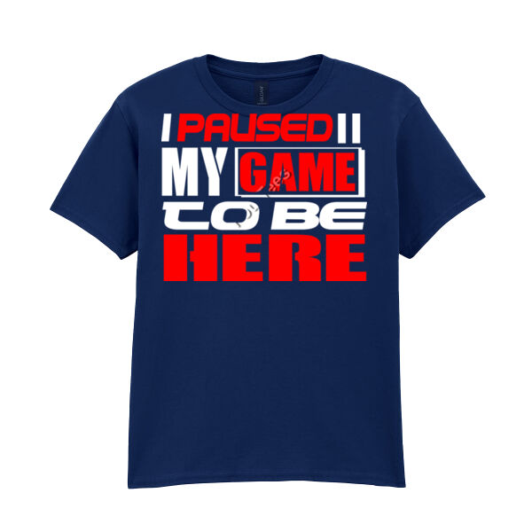 I paused my game to be here - Softstyle™ youth ringspun t-shirt Thumbnail