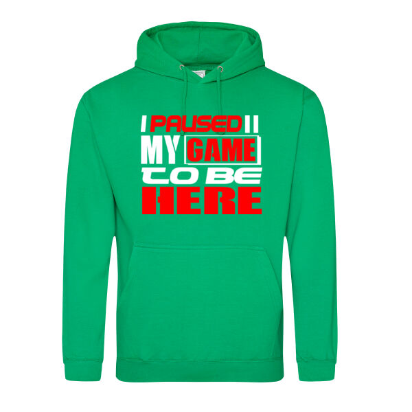 I paused my game to be here - College Hoodie Thumbnail