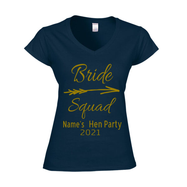 Bride Squad - Softstyle™ women's v-neck t-shirt Thumbnail