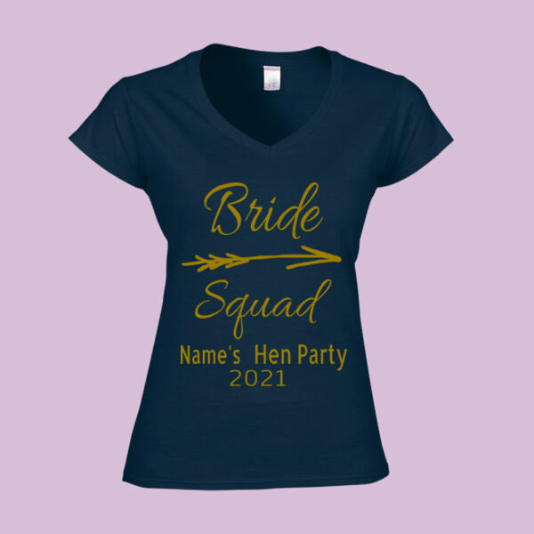 Bride Squad - Softstyle™ women's v-neck t-shirt Thumbnail