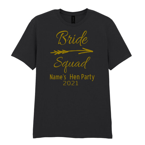 Bride Squad - Softstyle™ adult ringspun t-shirt Thumbnail