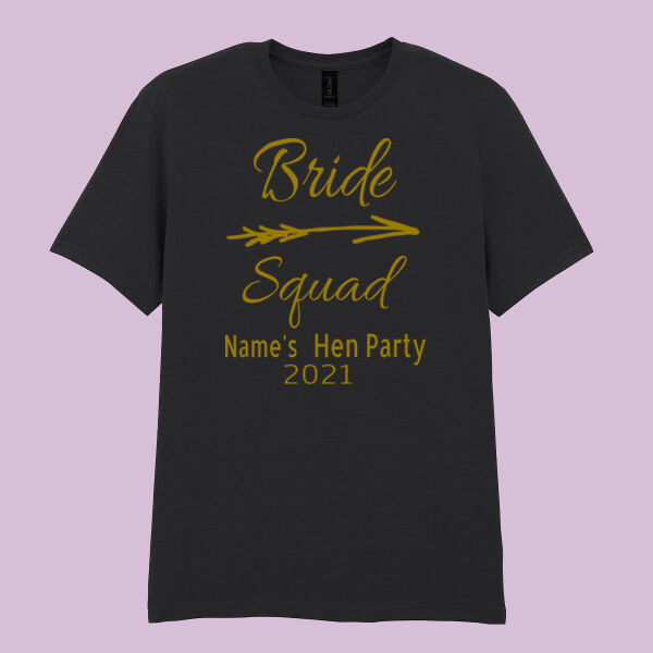 Bride Squad - Softstyle™ adult ringspun t-shirt Thumbnail