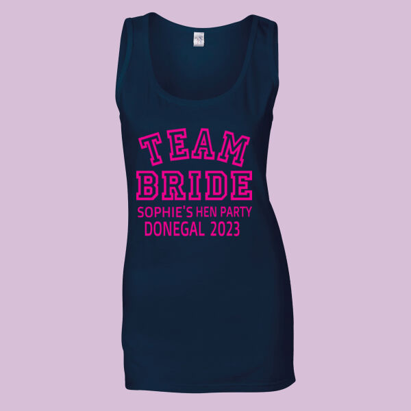 Team Bride - Softstyle™ adult ringspun t-shirt - Softstyle™ women's tank top Thumbnail