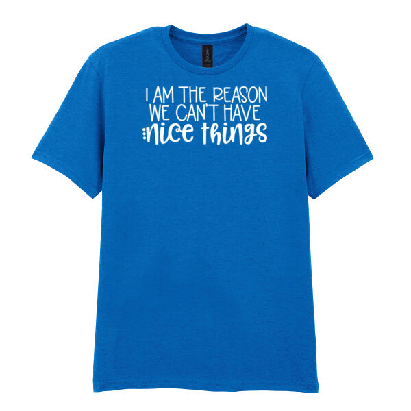 I'm The Reason We Can't Have Nice Things - Softstyle™ adult ringspun t-shirt Thumbnail