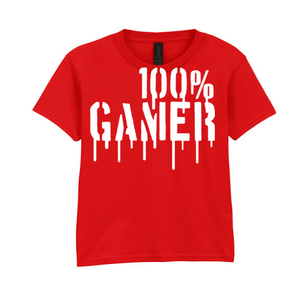 100% Gamer - Softstyle™ youth ringspun t-shirt Thumbnail