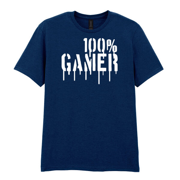 100% Gamer - Softstyle™ adult ringspun t-shirt Thumbnail
