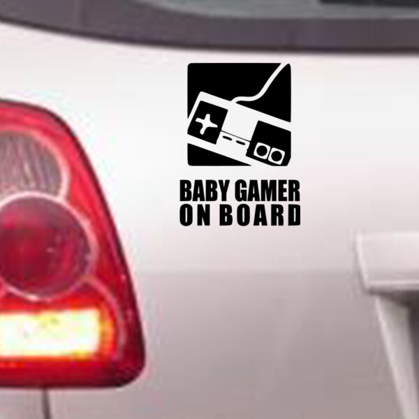 Baby Gamer On Board - Car Bumper Sticker Thumbnail