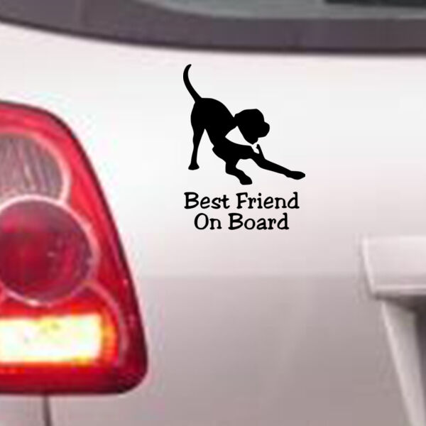 Best Friend On Board - Car Bumper Sticker Thumbnail