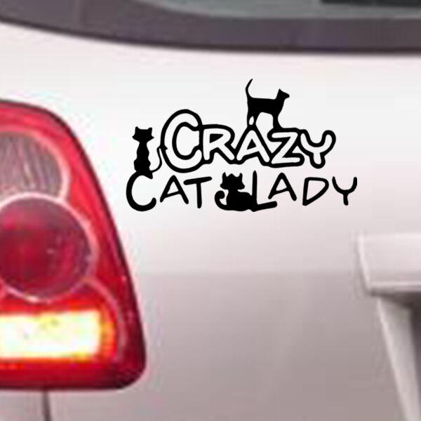 Crazy Cat Lady - Car Bumper Sticker Thumbnail