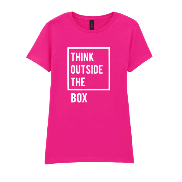 Think Outside The Box - Softstyle™ women's ringspun t-shirt Thumbnail