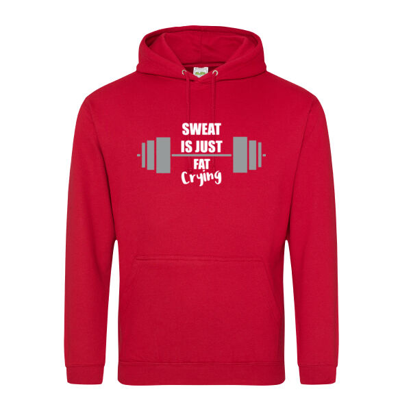 Sweat is just fat crying - College hoodie Thumbnail