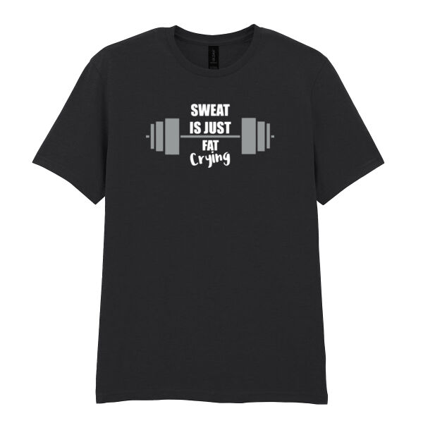 Sweat is just fat crying - Softstyle™ adult ringspun t-shirt Thumbnail